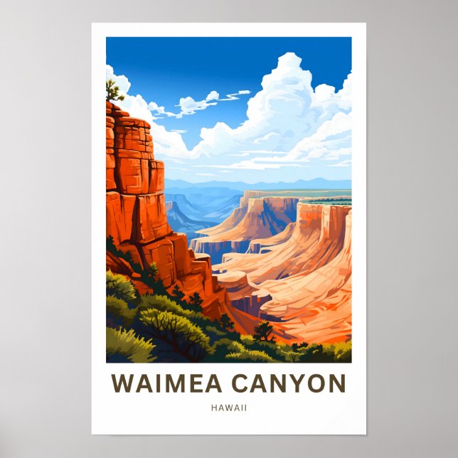 Affiche Waimea Canyon Hawaii (Devant)