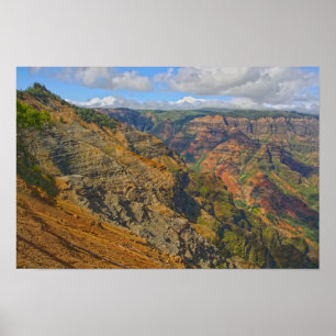 Affiche Waimea Canyon, Kauai, Hawaï