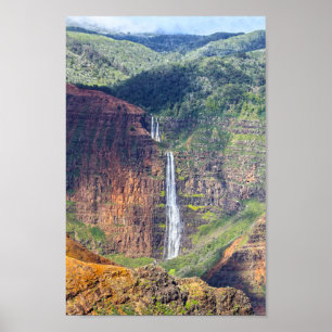 Affiche Waipoo Falls, Waimea Canyon, Kauai, Hawaii