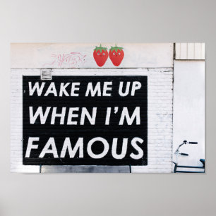 AFFICHE WAKE ME UP WHEN I'M FAMOUS