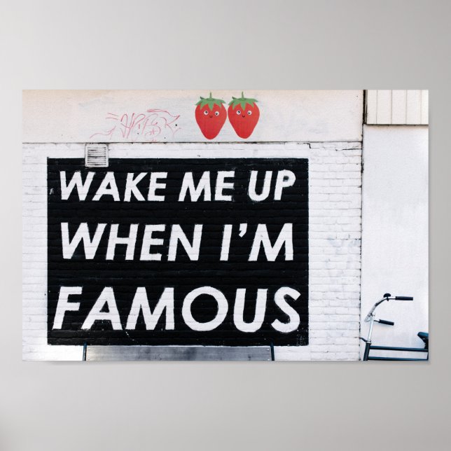 AFFICHE WAKE ME UP WHEN I'M FAMOUS (Devant)