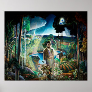 Affiche Walden Pond revisité par Newell Convers Wyeth