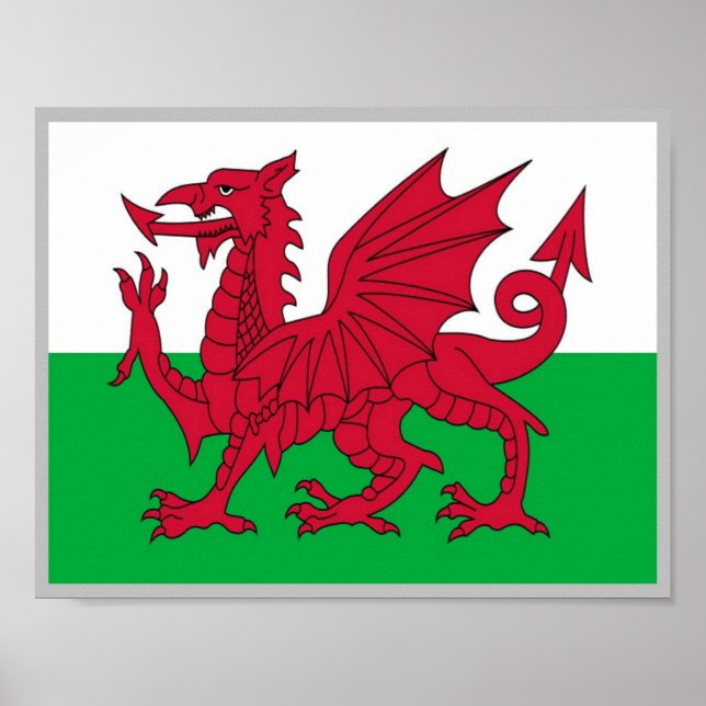 Affiche Wales - Flag Waving - (Devant)