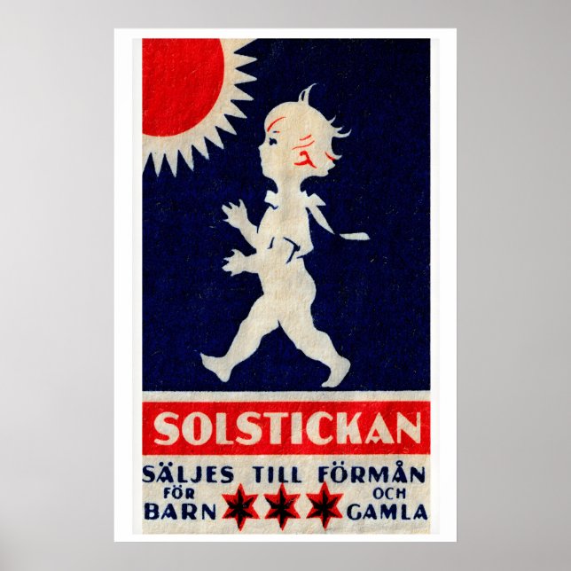 Affiche Walking Child - Sweden - Matchbox Print (Devant)
