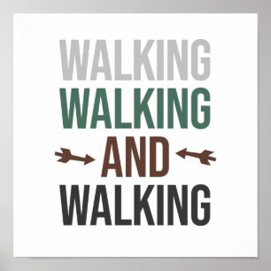 Affiche Walking is the Best Therapy Quote