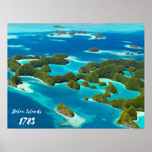 Affiche Wall Art Belau Îles 1783