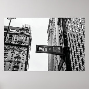 Affiche Wall Street Noir et Blanc
