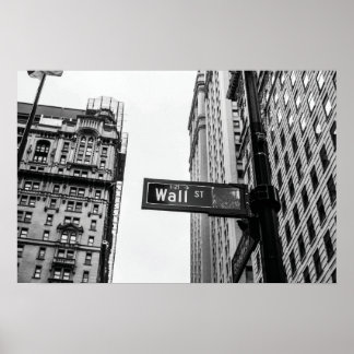 Affiche Wall Street Noir et Blanc