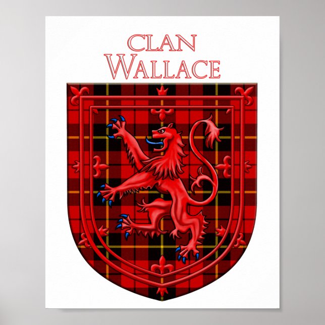 Affiche Wallace Tartan Scottish Plaid Lion Rampant (Devant)