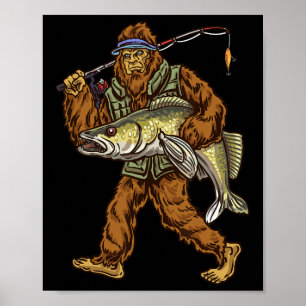Affiche Walleye Fishing Sauger Chasse Bigfoot Pêcheurs
