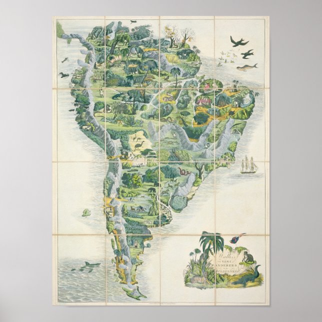 Affiche Wallis's New Game of Wanderers in the (Devant)