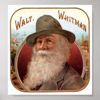 Affiche Walt Whitman Cigar Étiquette