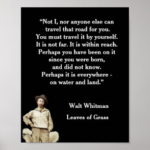 Affiche Walt Whitman Cote Road nous Voyage