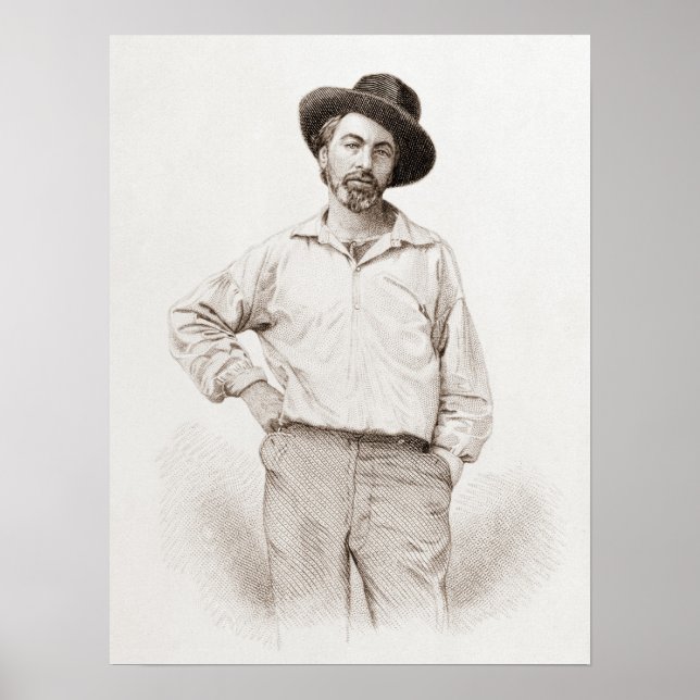 Affiche Walt Whitman Engraving (Devant)