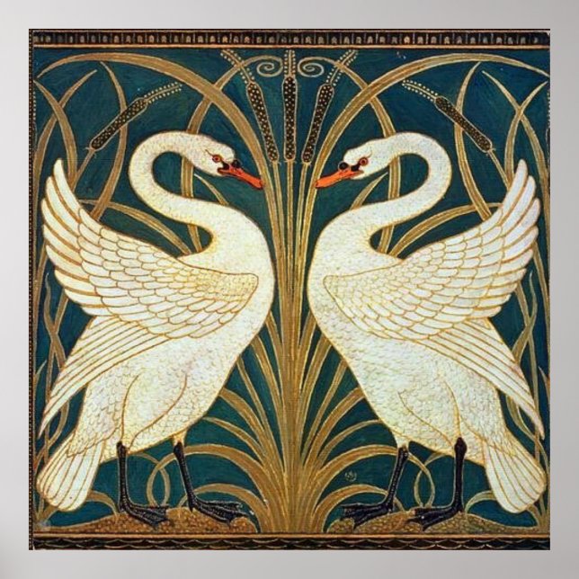 Affiche Walter Crane Swan (Devant)