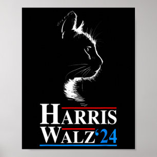 Affiche Waltz 2024 Election Funny Cat Kamala Harris Tim Wa