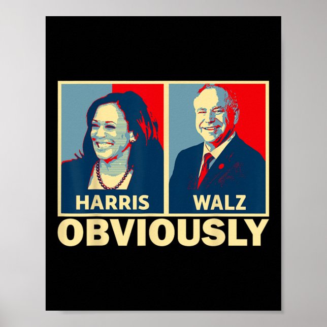 Affiche Waltz 2024 Evidemment Tim Walz Kamala Harris 2024 (Devant)