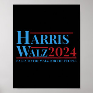 Affiche Walz 2024 Campagne Kamala Harris Tim Walz Drôle Te