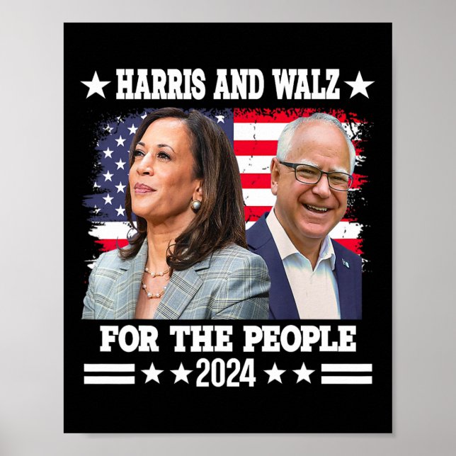 Affiche Walz 2024 Election Kamala Harris Tim Waltz (Devant)