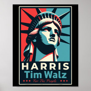 Affiche Walz 2024 Kamala Harris 2024 Tim Walz 2024 États-U