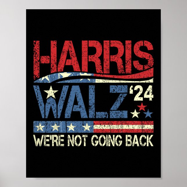 Affiche Walz 2024 Kamala Harris 2024 Tim Walz 2024 Usa Fla (Devant)