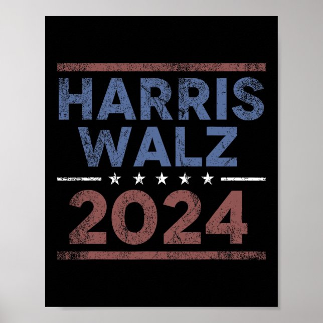 Affiche Walz 2024 - Kamala Harris Tim Walz 1 (Devant)