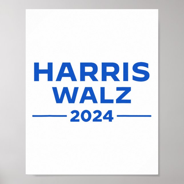 Affiche Walz 2024 Président américain Drapeau Kamala Harri (Devant)