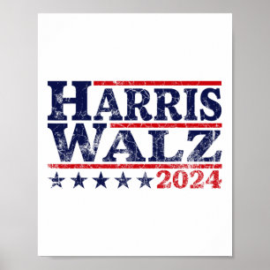 Affiche Walz 24 Election Kamala Harris Tim Waltz 24
