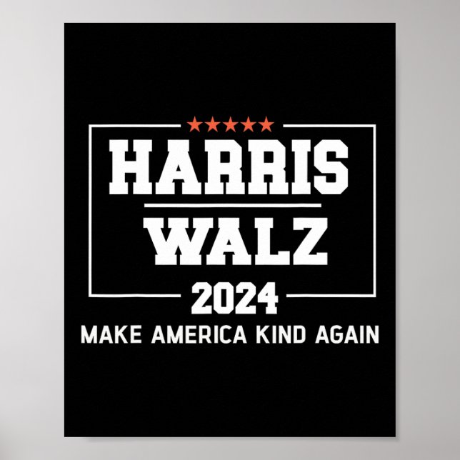 Affiche WAlzheimer 2024 Rendre à l'Amérique le vent Harris (Devant)