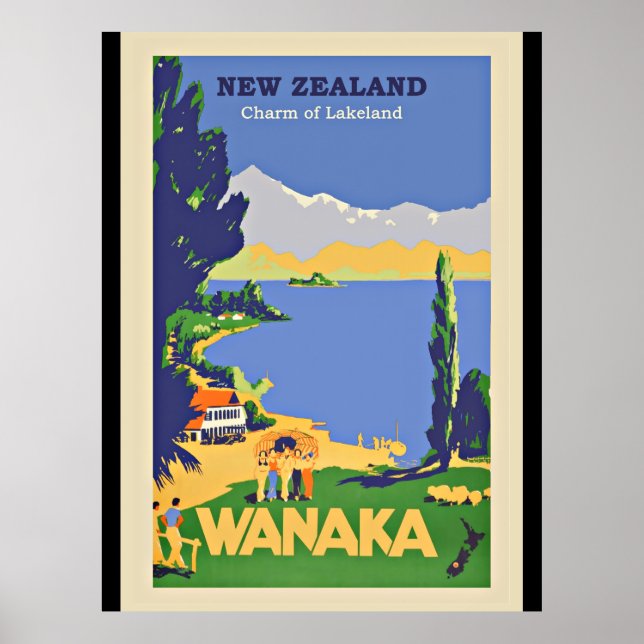 Affiche Wanaka, Nouvelle-Zélande (Devant)