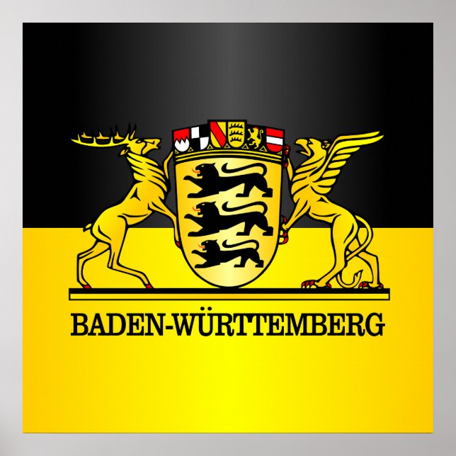Affiche Wappen Baden-Wurttemberg (Devant)