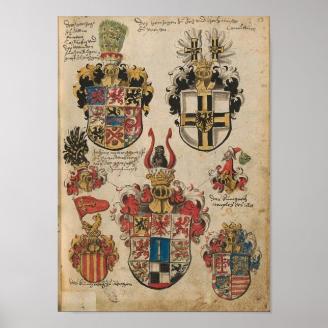 Affiche Wappen der Bayerischen Ritterschaft 1482 t2 (Devant)