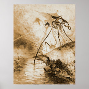 Affiche War Of The Worlds Martians In The Thames Valley