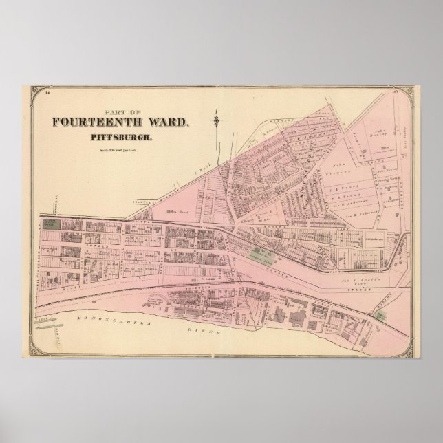 Affiche Ward 14 de Pittsburgh, Pennsyvania (Devant)