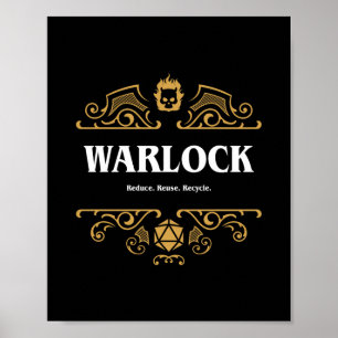 Affiche Warlock, classe Tablet Jeu RPG