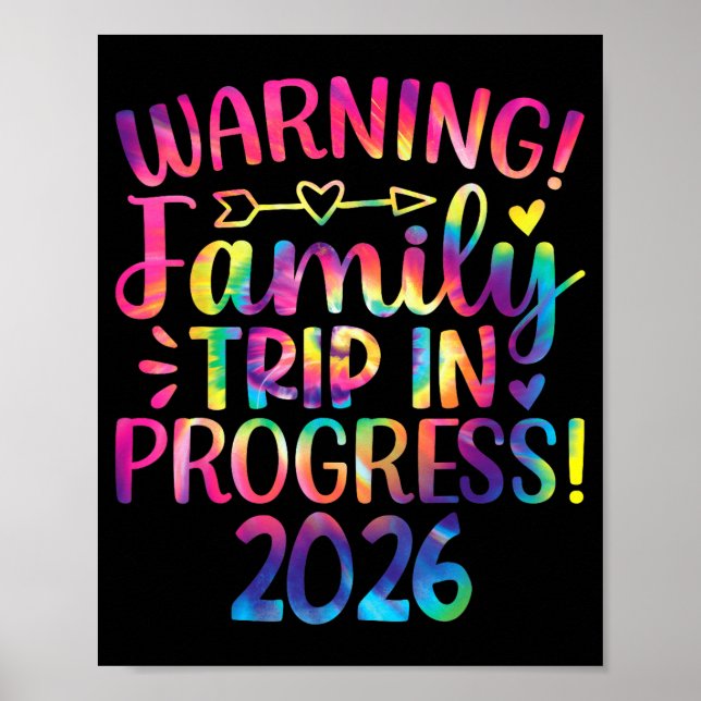 Affiche Warning Family Trip In Progress 2026  (Devant)