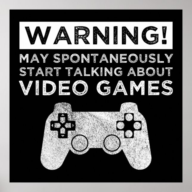 Affiche Warning May Start Talking About Video Games (Devant)
