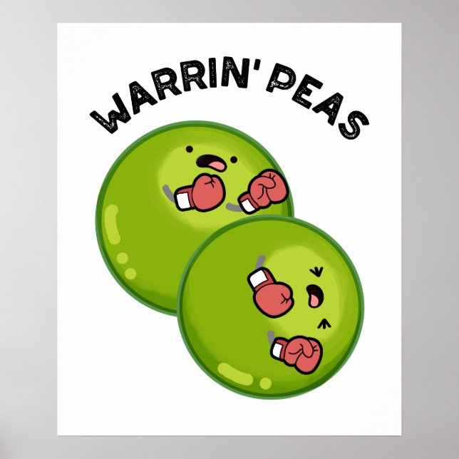Affiche Warrin Peace Funny Pea Pun (Devant)
