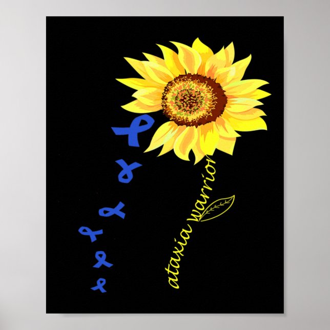 Affiche Warrior Fun Design Ataxia Sensibilisation. (Devant)
