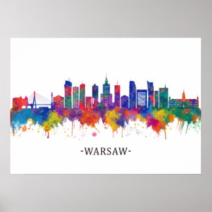 Affiche Warsaw Poland Skyline