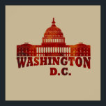Affiche Washington<br><div class="desc">Le design graphique vintage de Washington DC avec des caractères typographiques impressionnants est une excellente idée cadeau pour les hommes, les femmes, les maris, les petites amies de femme et un petit ami qui aimera cette oeuvre unique du logo vintage de Washington DC. Le meilleur cadeau pour votre collection préférée...</div>