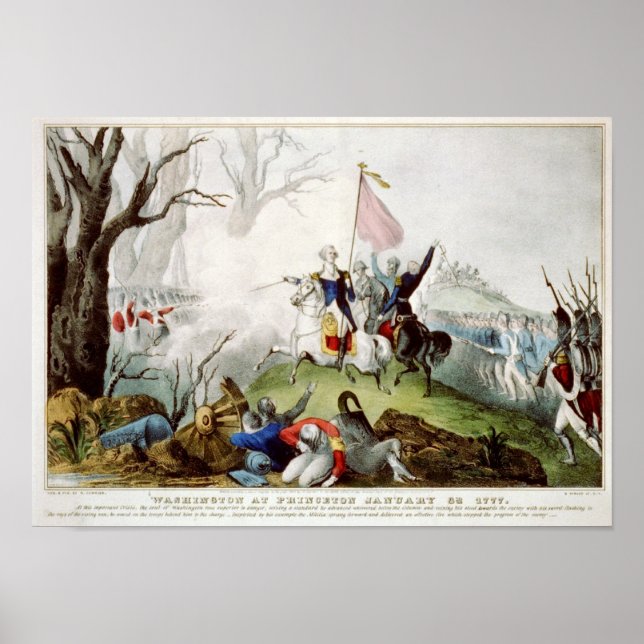 Affiche Washington à Princeton le 3 janvier 1777 (Devant)