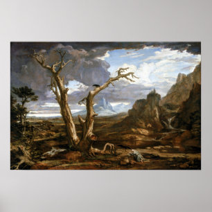 Affiche Washington Allston Elijah dans le désert