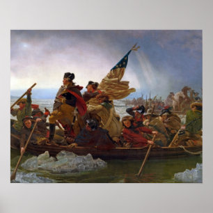 Affiche Washington croisant le fleuve Delaware