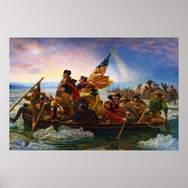 Affiche Washington Crossing the Delaware by Emanuel Leutze (Devant)