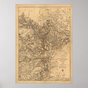 Affiche Washington D.C. - 1865