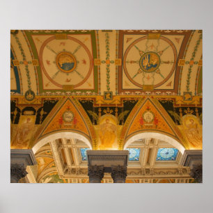 Affiche WASHINGTON, D.C. USA. Plafond dans la Grande Salle