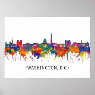 Affiche Washington D.C. USA Skyline