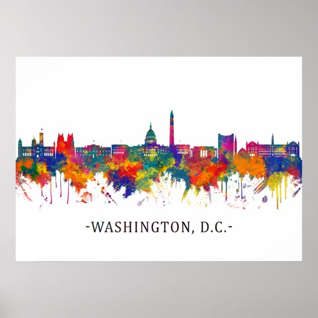 Affiche Washington D.C. USA Skyline (Devant)