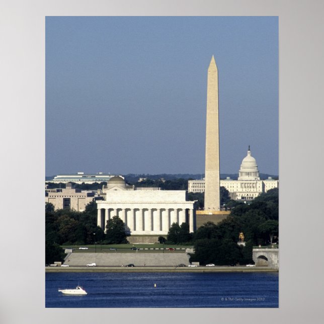 Affiche Washington DC Skyline avec US Capitol Building 2 (Devant)